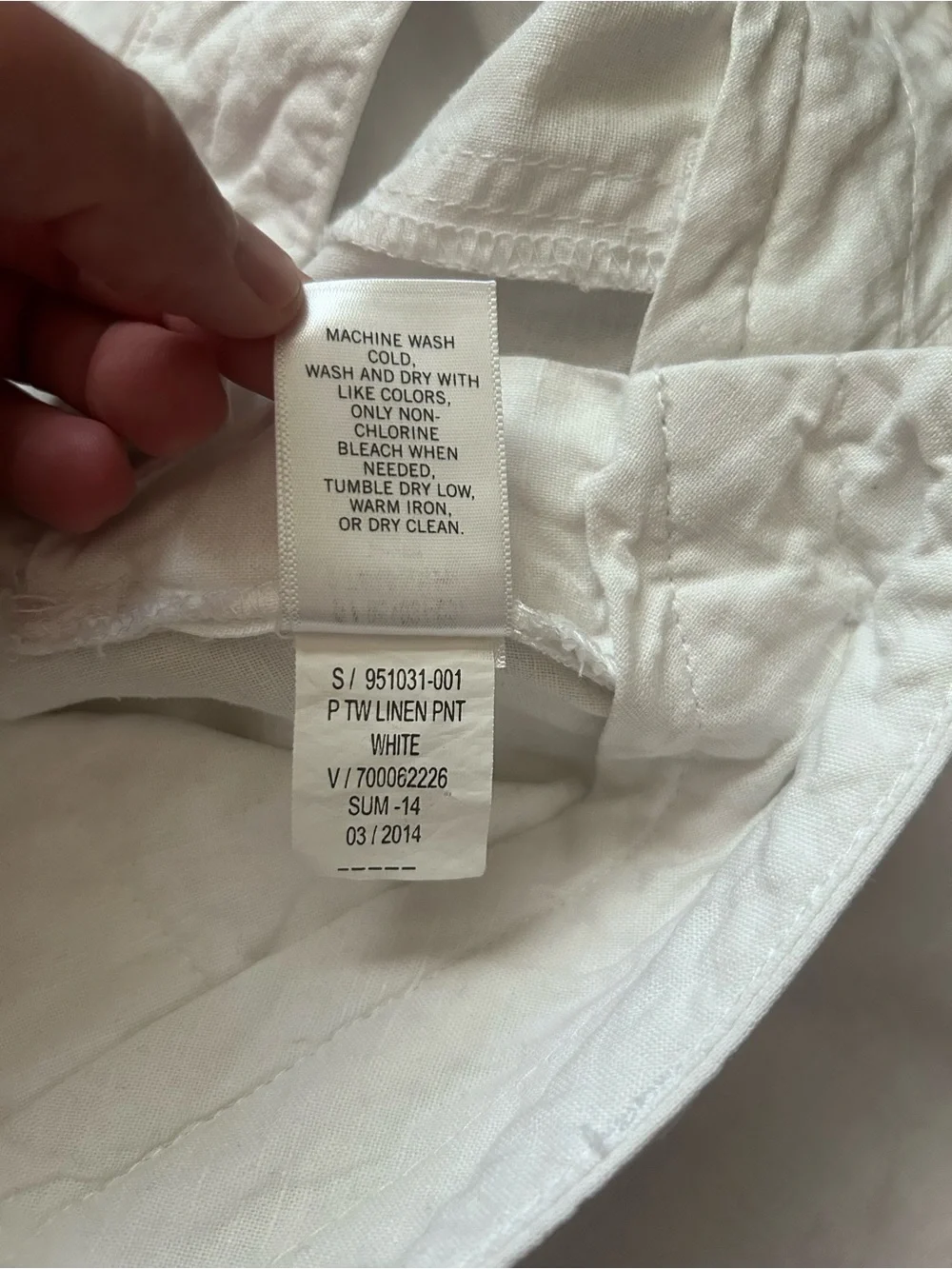 Banana Republic Low Rise Cotton Linen Pants